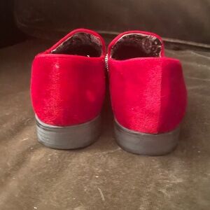 Red Velvet Loafers men’s 10